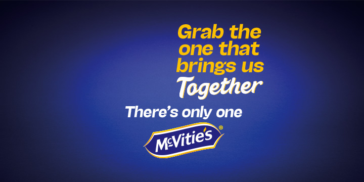 Banner advertisement for McVitie's range